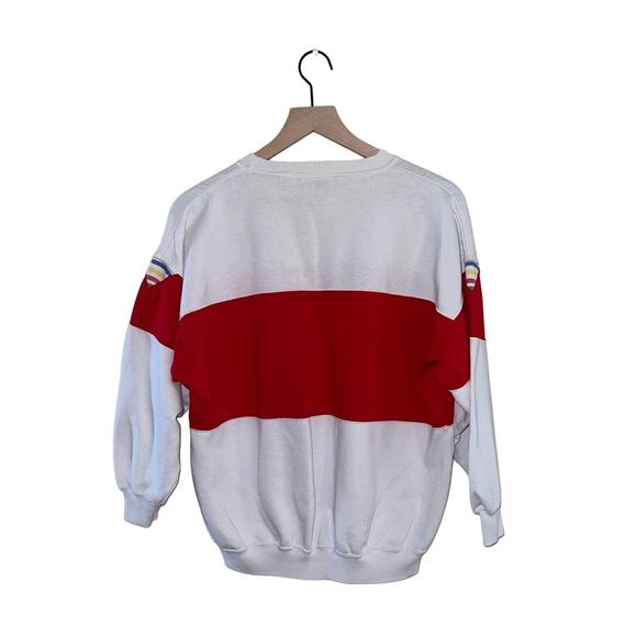VNTG PREZZIA colorblock crewneck sweatshirt M - Picture 5 of 5